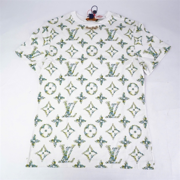 Áo thun LV trắng in hoa (BQ) KG+