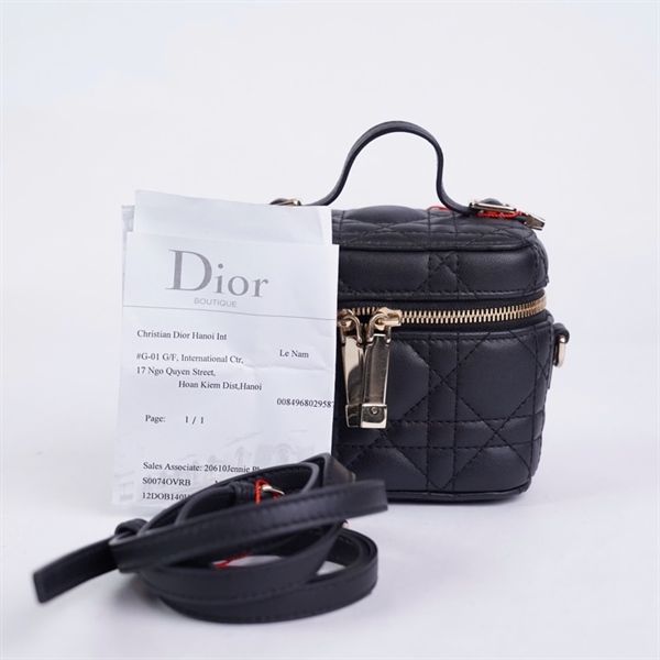Túi Dior Vanity đen sz11 (BQ) KG+