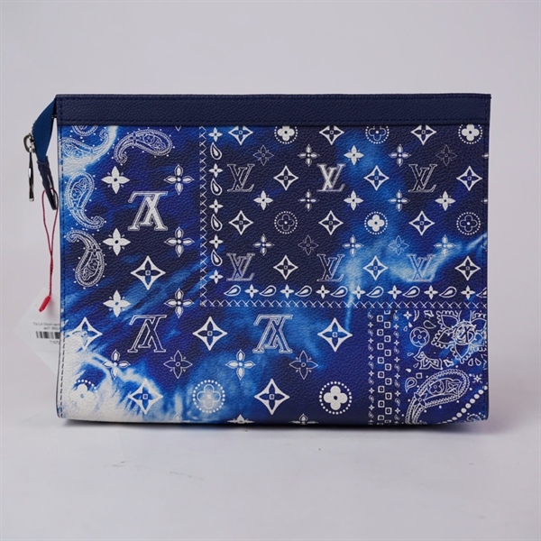 Túi LV Clutch xanh hoa trắng sz27 (BQ) KG+