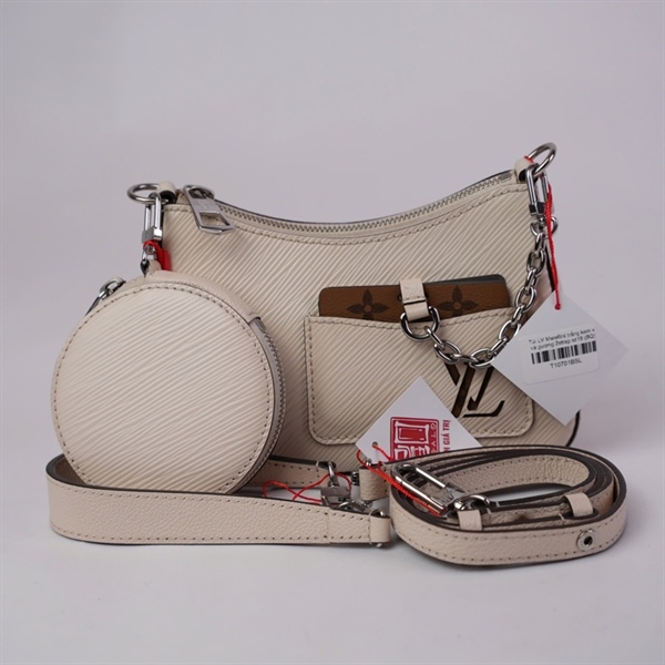 Túi LV Marellini trắng kèm ví và gương 2strap sz19 (BQ) KG+