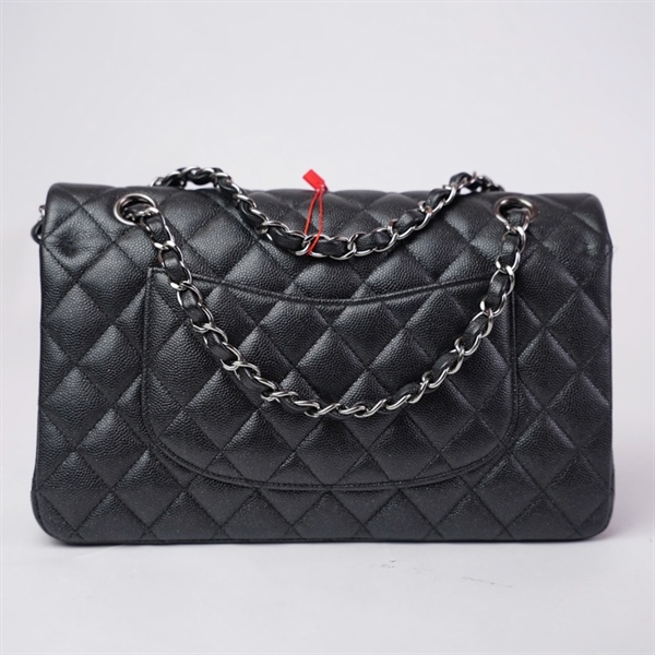 Túi Chanel Classic đen khóa bạc (24978501) sz25 (BQ) KG+