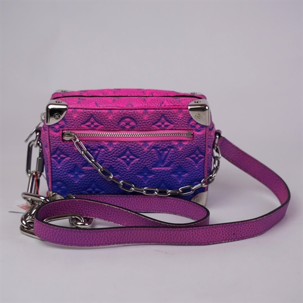 Túi LV Soft Trunk xanh hồng sz18 (BQ) KG+