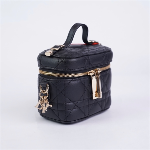 Túi Dior Vanity đen sz11 (BQ) KG+