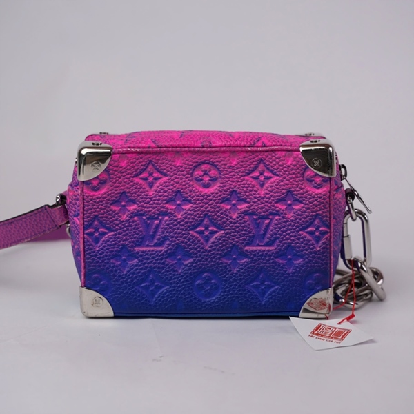 Túi LV Soft Trunk xanh hồng sz18 (BQ) KG+