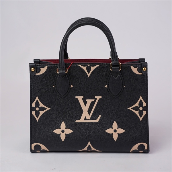 Túi LV Onthego đen hoa trắng sz25 (BQ) KG+