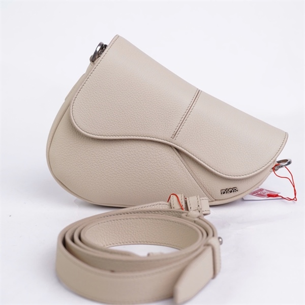 Túi Dior Saddle nude (01-BO-1224) sz12 (miệng túi sz20) (BQ) KG+