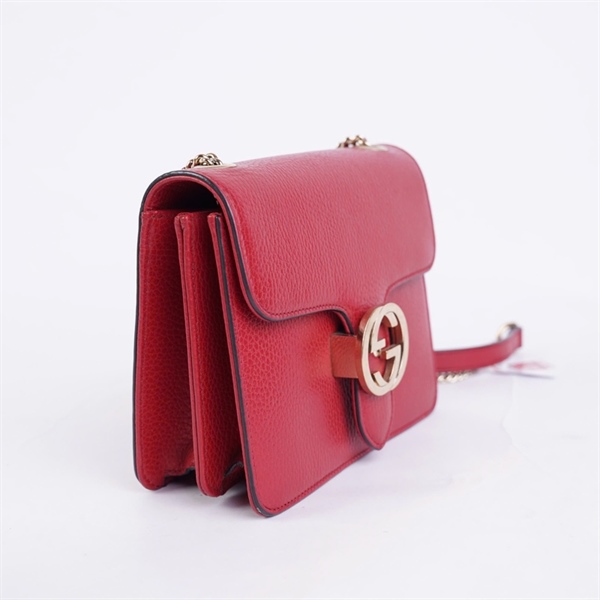 Túi GG Interlocking đỏ (510304-493075) sz20 (BQ) KG+
