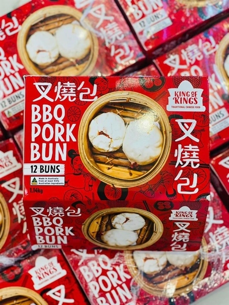 Bánh Bao Xá Xíu BBQ Pork Bun Úc - Hộp 12 Cái