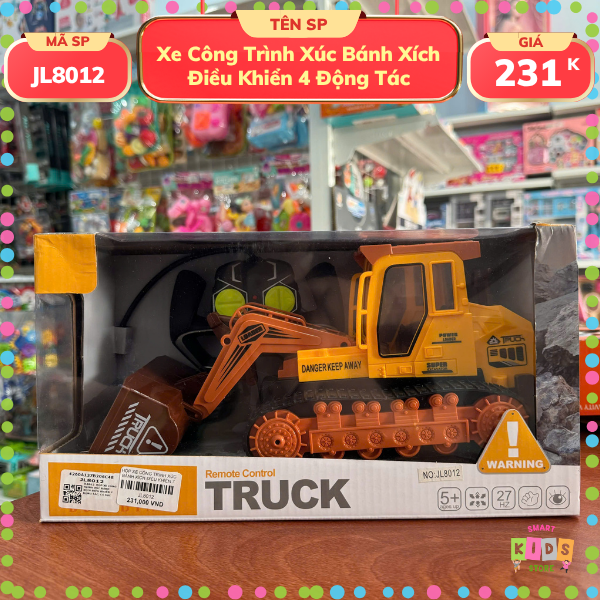 Xe Công Trình Xúc Bánh Xích Điều Khiển 4 Động Tác