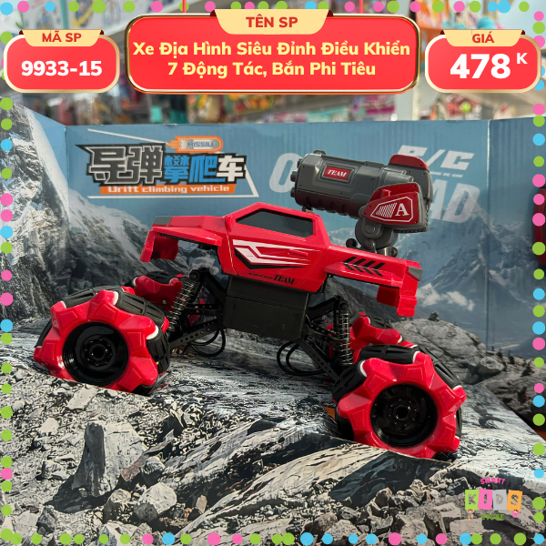 Xe Địa Hình Siêu Đỉnh Điều Khiển 7 Động Tác, Bắn Phi Tiêu