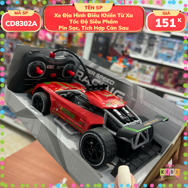Xe Địa Hình Điều Khiển Từ Xa Tốc Độ Siêu Phẩm – Pin Sạc, Tích Hợp Cản Sau