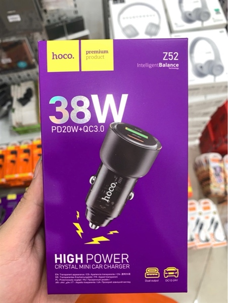 Tẩu sạc HOCO Z52 1C+1USB