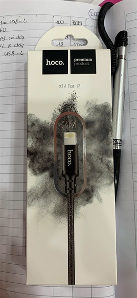 Cáp sạc HOCO X14 USB-Lighting 2m