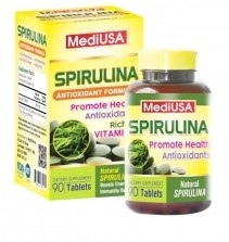 Viên nén Spirulina (Tảo xoắn spirulina 900mg) Mỹ - Tăng cường sức khỏe, làm đẹp da, và hỗ trợ sức khỏe tim mạch, hệ tiêu hóa (Lọ 90 viên)