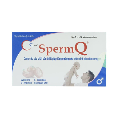 Viên nang cứng SpermQ Mediplantex (Giúp tăng cường sức khỏe sinh sản cho nam giới) (H*3vỉ*10viên)