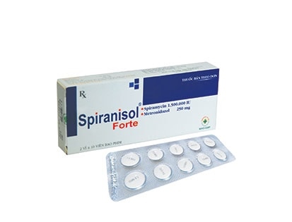 Thuốc Spiranisol Forte OPV - Kháng sinh răng (Hộp 2 vỉ x 10 viên)