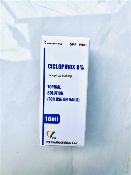 Ciclopirox 8%- VCP- Điều trị nấm móng tay và móng chân- Lọ 10ml