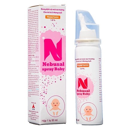 DD xịt mũi Nebusal Spray baby cho trẻ từ 3 tháng tuổi 1,9% (Hộp 1 lọ 50ml) - CPC1 Hà Nội