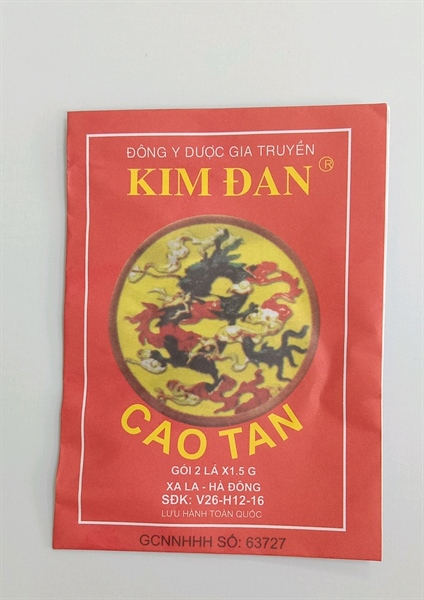 Cao tan kim Hà Nội đan cao dán hút mủ (T*10miếng)