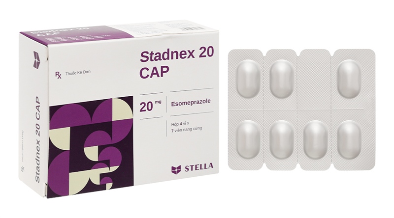 Thuốc Stadnex 20 Cap (Esomeprazol 20mg) CTTNHH LD Stellapharm Chi nhánh 1 - Thuốc dạ dày (Hộp 4vỉ x 7viên) (Vỉ)