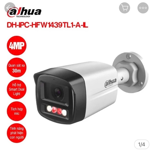 CAMERA IP AHUA IPC-HFW1439TL1-A-IL MIC 4mp