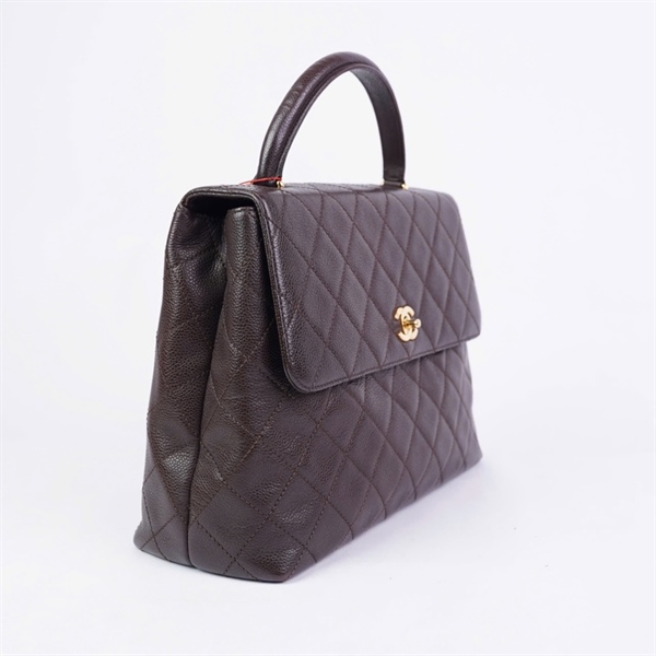 Túi Chanel Coco Handle nâu có lót form (6898718) sz30 (HN) KG+