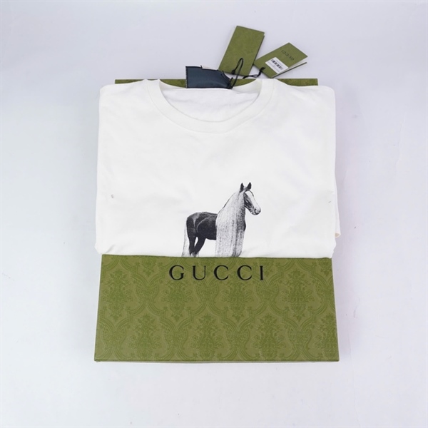 Áo thun GG trắng in hình (LN) KG+