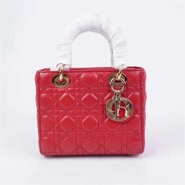 Túi Dior Lady đỏ có lót form (26-MA-1107) szS KG+