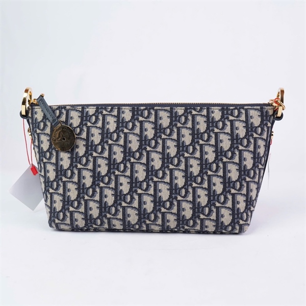 Túi Dior kẹp nách xám sz28 KG+