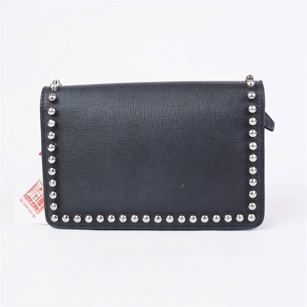 Túi Fendi đeo chéo đen in hình (8M03467MP-1880189) sz19 (A-T) KG+