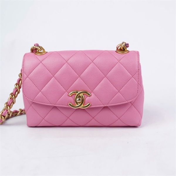 Túi Chanel đeo chéo hồng (P8164XL9) sz20 (A-T) KG+