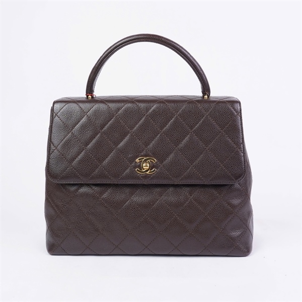 Túi Chanel Coco Handle nâu có lót form (6898718) sz30 (HN) KG+