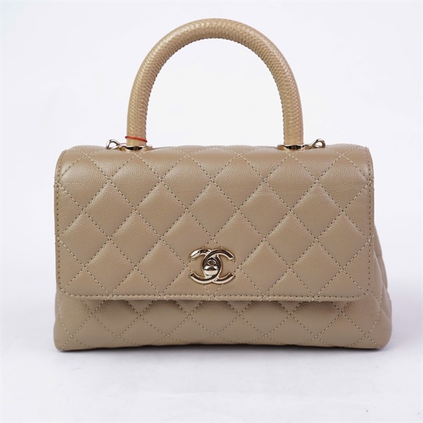 Túi Chanel Coco handle nude (ENXU9612) sz23 KG+