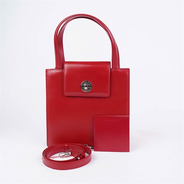 Túi Bvlgari Handle đỏ sz24 (HN) KG+