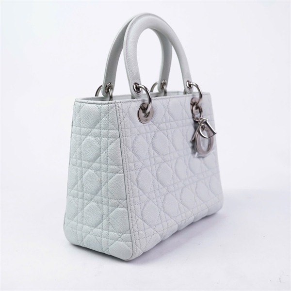 Túi Dior Lady trắng xanh (15-BO-0125) szM (BMC) KG+