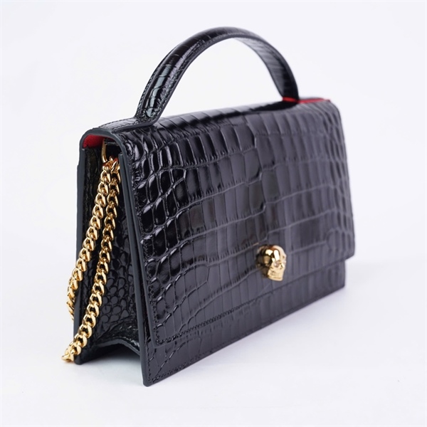 Túi Alexander MC Queen Handle đen sz24 LN) KG+