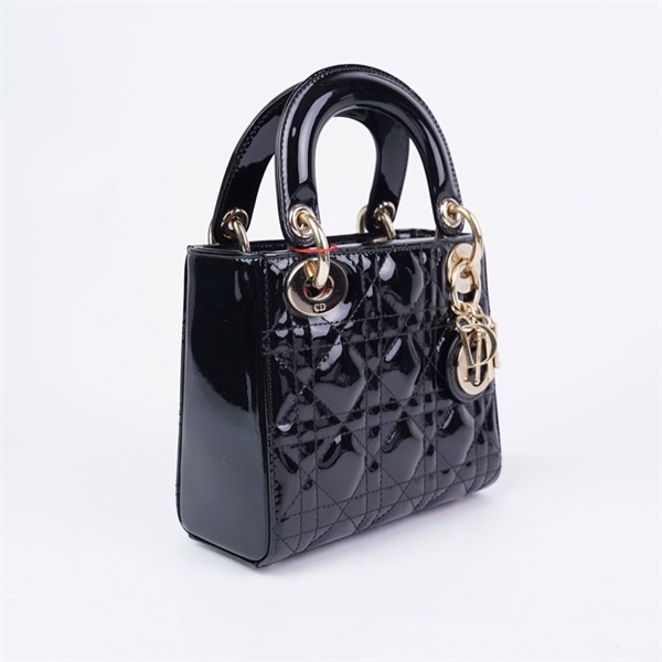 Túi Dior Lady đen bóng (15-MA-0213) szMini KG+
