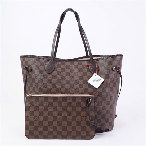 Túi LV Neverfull ô vuông nâu kèm ví (MS0199) sz31 (HC)+