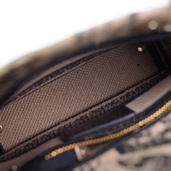 Túi Dior Lady nâu in họa tiết (50-MA-0243) szMini KG+