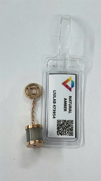 Charm hình trụ vàng bọc ngọc 473954+