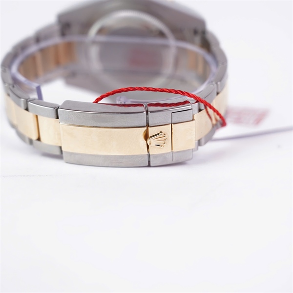 Đồng hồ Rolex bạc mặt đen viền in số (177H9238) sz44 (HC) KG+