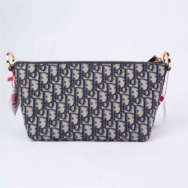 Túi Dior kẹp nách xám sz28 KG+