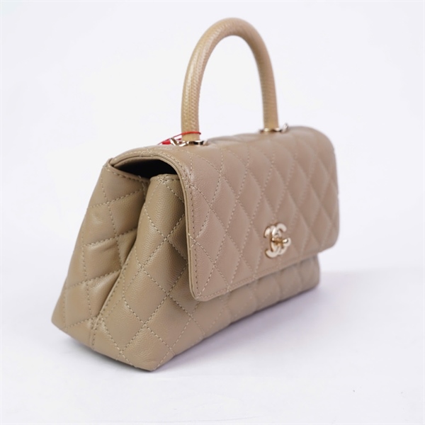 Túi Chanel Coco handle nude (ENXU9612) sz23 KG+