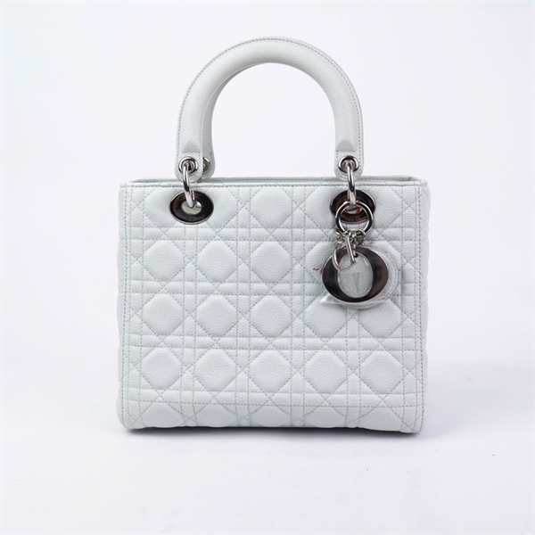 Túi Dior Lady trắng xanh (15-BO-0125) szM (BMC) KG+