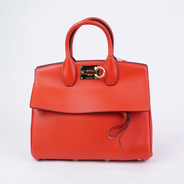 Túi Salvatore Handle đỏ ánh cam (AU-21-H159) sz28 (A-T) KG+