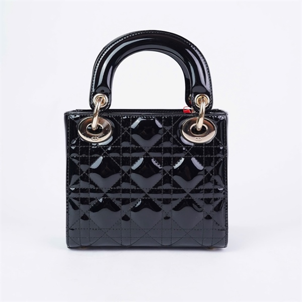 Túi Dior Lady đen bóng (15-MA-0213) szMini KG+