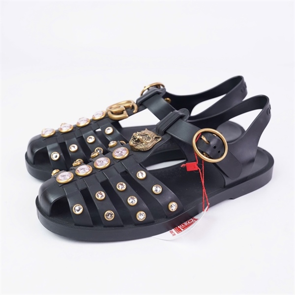 Giày GG đen đính đá sz36 (BMC) KG+