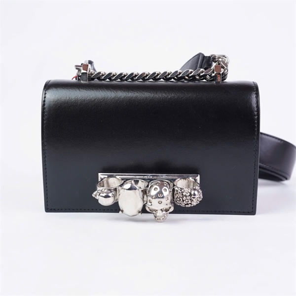 Túi Alexander MC Queen đeo chéo đen sz18 (LN) KG+