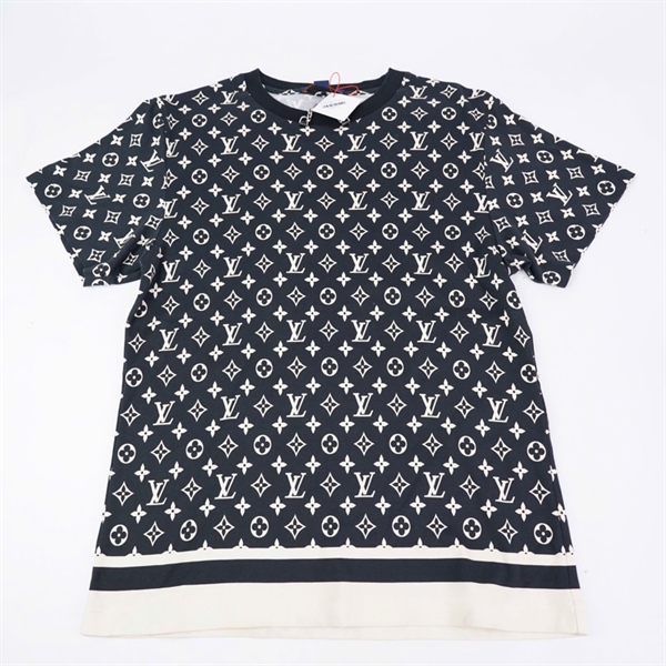 Áo thun LV đen in hoa (BQ) KG+