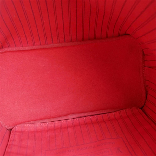 Túi LV Neverfull hoa nâu in chữ hồng kèm ví (CA1175) sz32 (BMC) KG+